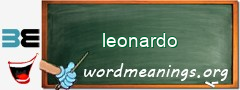 WordMeaning blackboard for leonardo